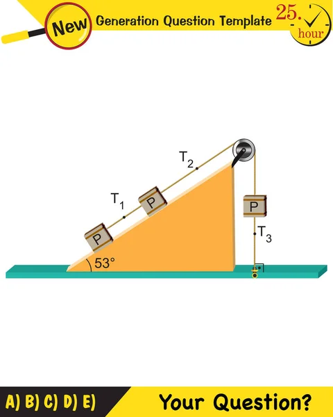 Physics Inclined Plane Next Generation Question Template Dumb Physics Figures — Stock vektor