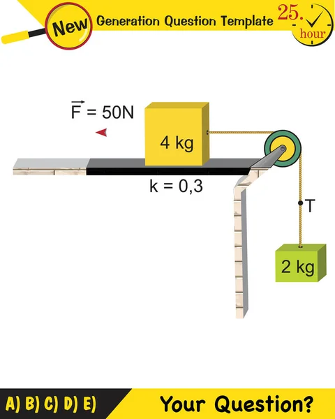 Physics Inclined Plane Next Generation Question Template Dumb Physics Figures — ストックベクタ
