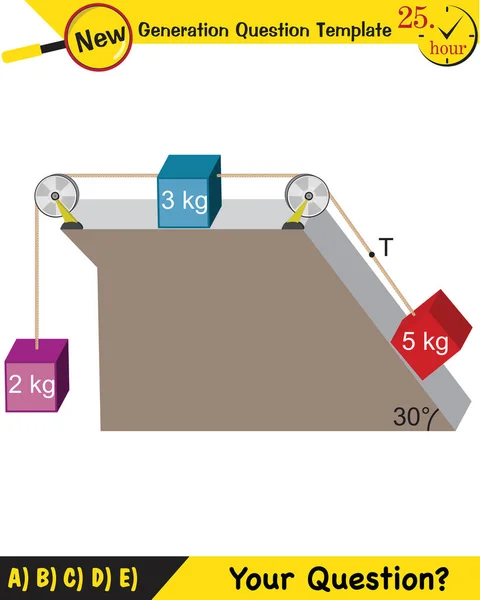 Physics Inclined Plane Next Generation Question Template Dumb Physics Figures — Vector de stock