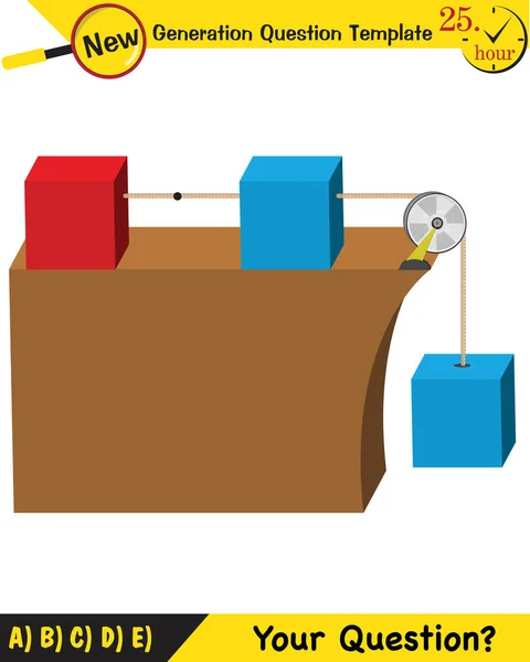 Physics Inclined Plane Next Generation Question Template Dumb Physics Figures — ストックベクタ