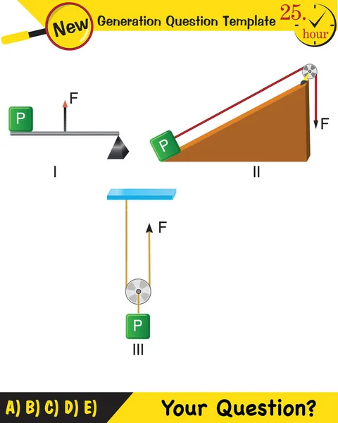 Physics Inclined Plane Next Generation Question Template Dumb Physics Figures — 스톡 벡터