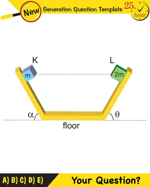 Physics Inclined Plane Next Generation Question Template Dumb Physics Figures — 图库矢量图片