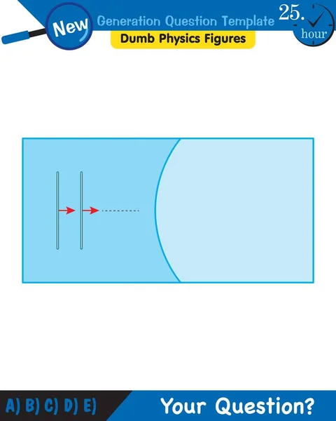 Physics Wave Mechanics Diffraction Wave Train Next Generation Question Template — Stockvector