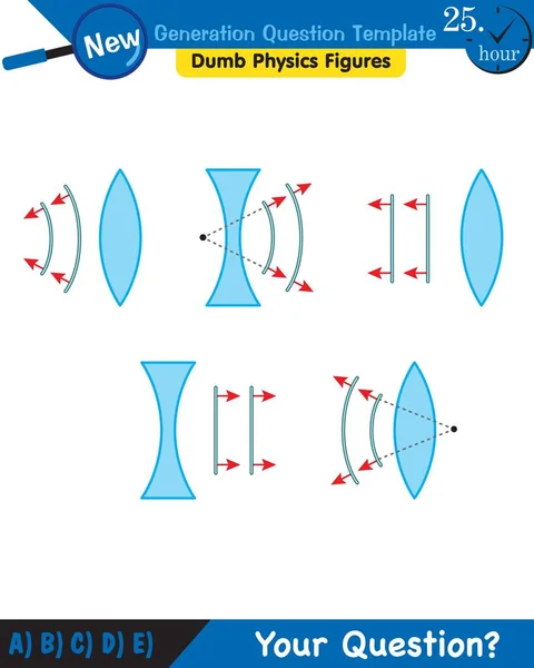 Physics Wave Mechanics Diffraction Wave Train Next Generation Question Template — Stockvektor