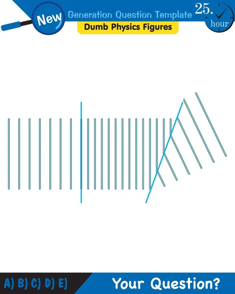 Physics Wave Mechanics Diffraction Wave Train Next Generation Question Template — Stockový vektor