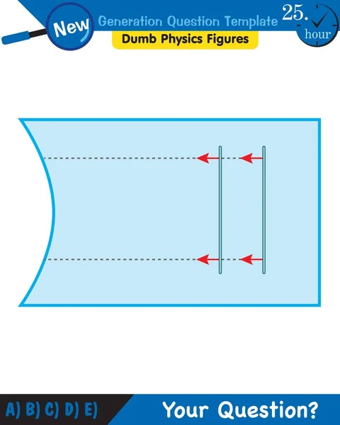 Physics Wave Mechanics Diffraction Wave Train Next Generation Question Template — Stock vektor