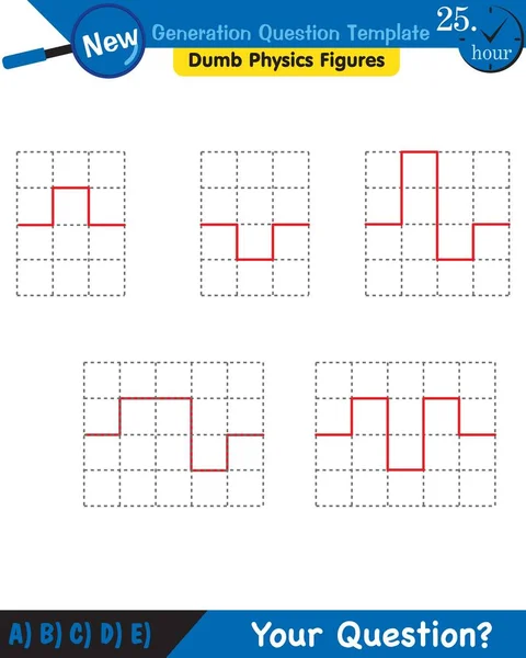 Physics Wave Mechanics Diffraction Wave Train Next Generation Question Template — ストックベクタ