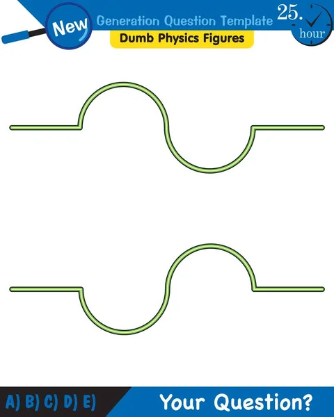 Physics Wave Mechanics Diffraction Wave Train Next Generation Question Template — Stock vektor