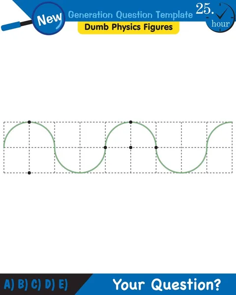 Physics Wave Mechanics Diffraction Wave Train Next Generation Question Template — Archivo Imágenes Vectoriales