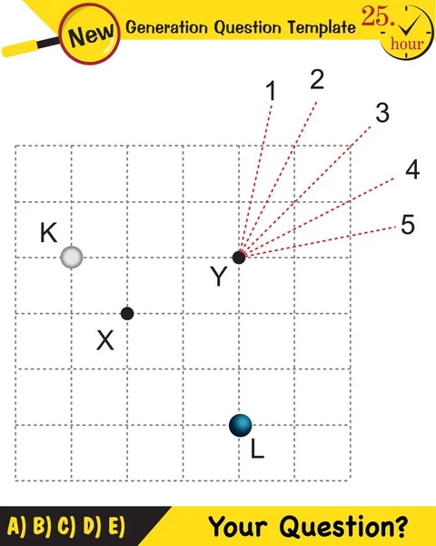 Physics Electric Field Next Generation Question Template Exam Question Eps — стоковый вектор