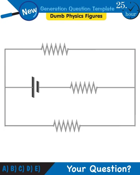 Physics Basic Electric Circuits Next Generation Question Template Dumb Physics — Image vectorielle