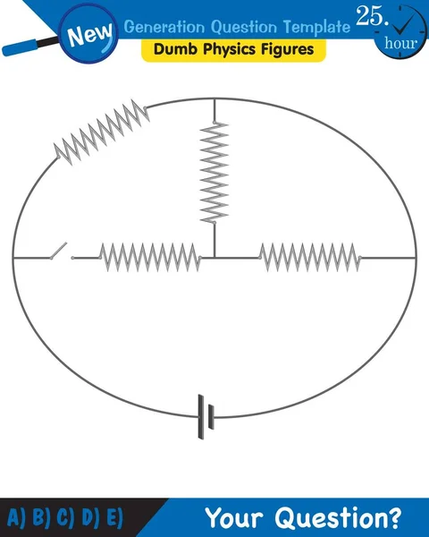 Physics Basic Electric Circuits Next Generation Question Template Dumb Physics — Image vectorielle