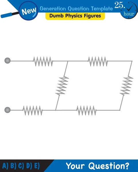 Physics Basic Electric Circuits Next Generation Question Template Dumb Physics — Image vectorielle