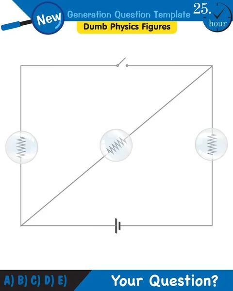 Physics Basic Electric Circuits Next Generation Question Template Dumb Physics — Image vectorielle