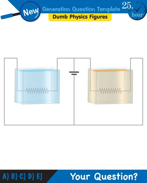 Physics Basic Electric Circuits Next Generation Question Template Dumb Physics — Stock Vector