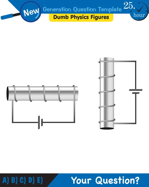 Physics Electromagnet Next Generation Question Template Dumb Physics Figures Exam — Stockový vektor