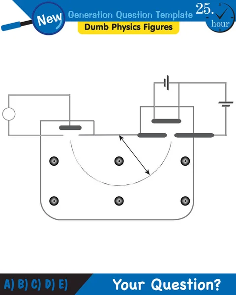 Physics Parallel Plate Capacitor Circuit Capacitors Circuit Elements Next Generation — Stockvector