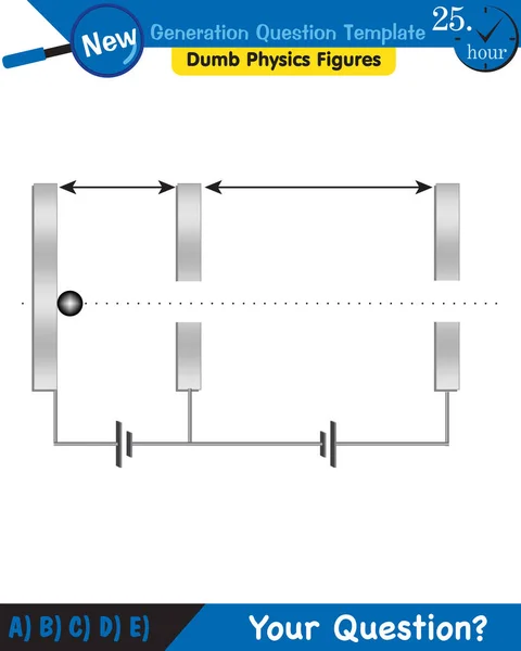 Physics Parallel Plate Capacitor Circuit Capacitors Circuit Elements Next Generation — Stockvector