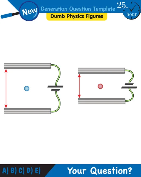Physics Parallel Plate Capacitor Circuit Capacitors Circuit Elements Next Generation — Vector de stock