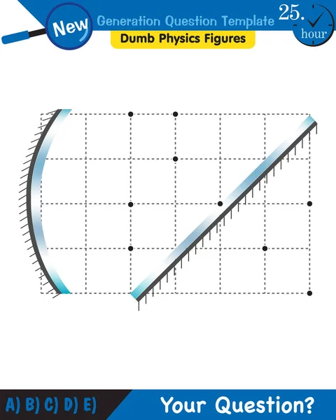 Physics Concave Mirror Reflection Spherical Mirrors Next Generation Question Template — Image vectorielle