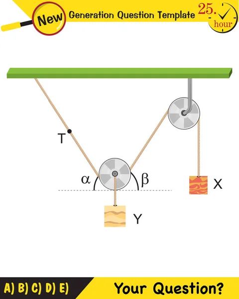 Physics Experimental Verification Lamis Theorem Next Generation Question Template Dumb — Archivo Imágenes Vectoriales