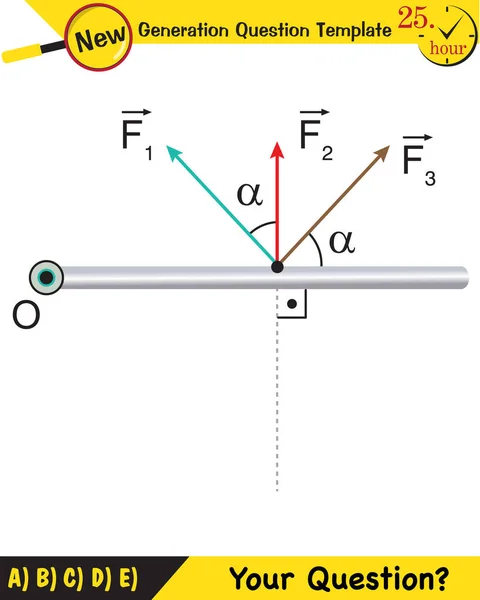 Physics Torque Next Generation Question Template Dumb Physics Figures Exam — Vector de stock