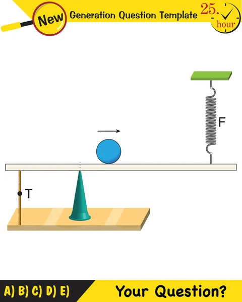 Physics Torque Next Generation Question Template Dumb Physics Figures Exam — 图库矢量图片