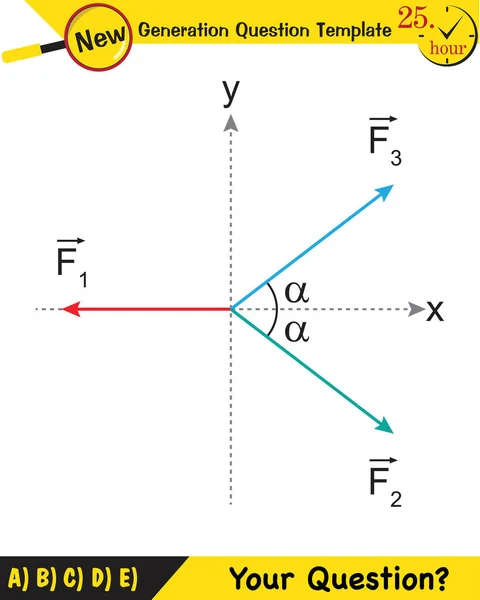 Physics Subject Vectors New Generation Question Template Your Question Eps — Stockvektor