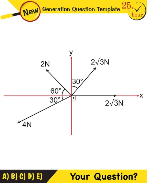 Physics Subject Vectors New Generation Question Template Your Question Eps — Vettoriale Stock