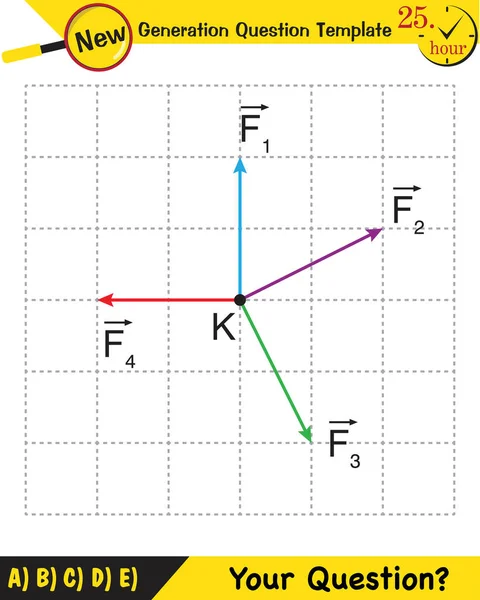 Física Tema Los Vectores Plantilla Preguntas Nueva Generación Pregunta Eps — Vector de stock