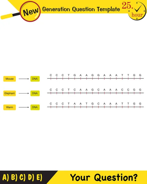 Biology Dna Helix Dna Replication Next Generation Question Template Dumb — Wektor stockowy