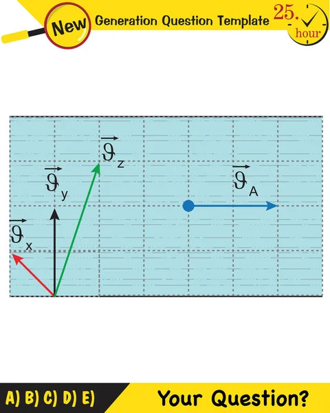 Physik Das Thema Der Relativen Und Zusammengesetzten Bewegung Fragevorlage Der — Stockvektor