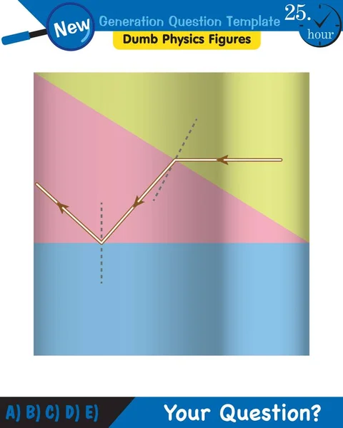 Physics Light Enlightenment Refraction Light Convex Concave Lenses Next Generation — стоковый вектор