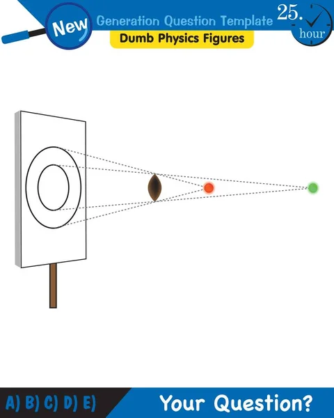 Physics Light Enlightenment Refraction Light Convex Concave Lenses Next Generation — Vettoriale Stock