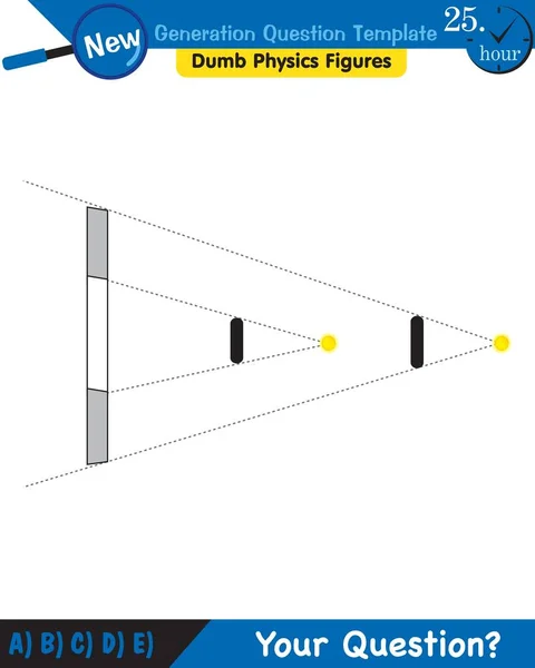 Physics Light Enlightenment Refraction Light Convex Concave Lenses Next Generation — Stock vektor