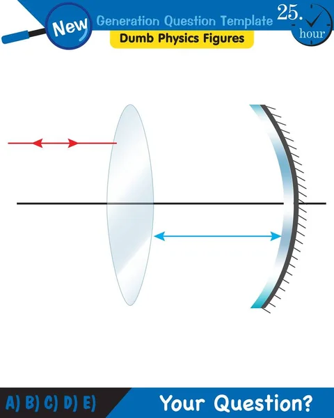 Physics Light Enlightenment Refraction Light Convex Concave Lenses Next Generation — Vector de stock