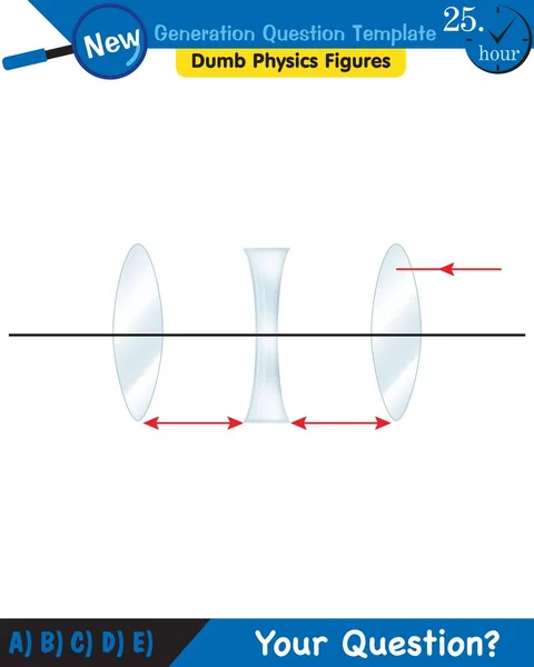 Physics Light Enlightenment Refraction Light Convex Concave Lenses Next Generation — Stockvector