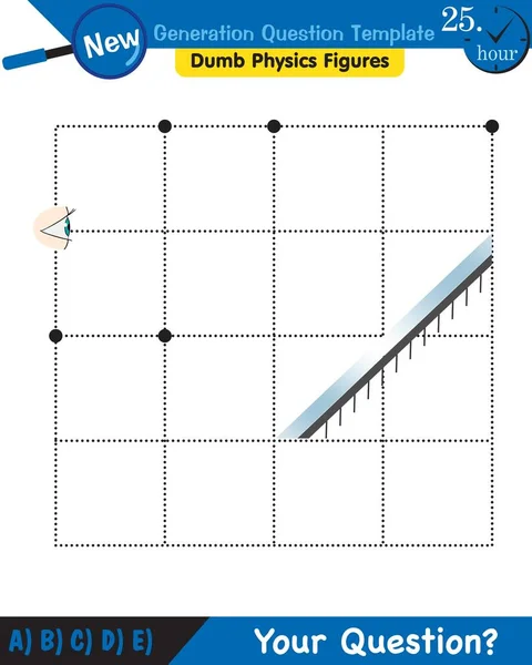 Physics Light Enlightenment Refraction Light Convex Concave Lenses Next Generation — 图库矢量图片