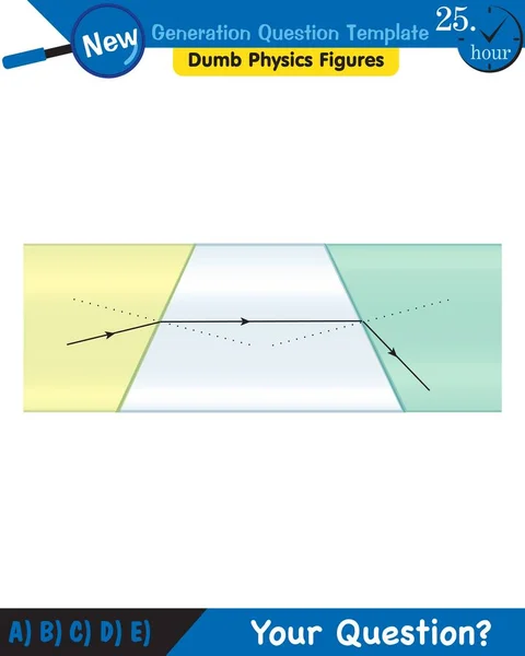 Physics Light Enlightenment Refraction Light Convex Concave Lenses Next Generation — 图库矢量图片