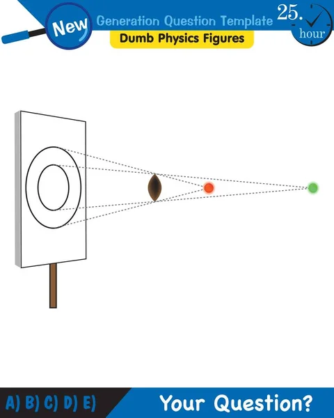 Physics Light Enlightenment Refraction Light Convex Concave Lenses Next Generation — Stock vektor