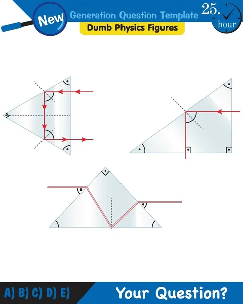 Physics Light Enlightenment Refraction Light Convex Concave Lenses Next Generation — Stockvector