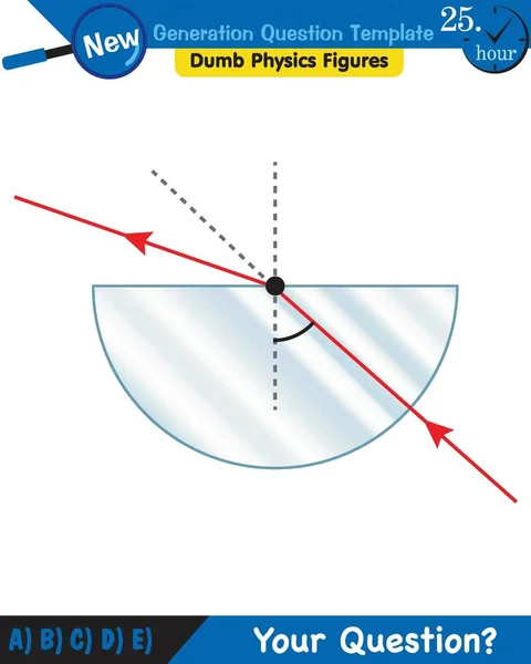 Physics Light Enlightenment Refraction Light Convex Concave Lenses Next Generation — 图库矢量图片