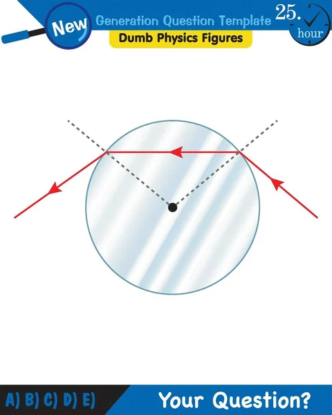 Physics Light Enlightenment Refraction Light Convex Concave Lenses Next Generation — Vector de stock