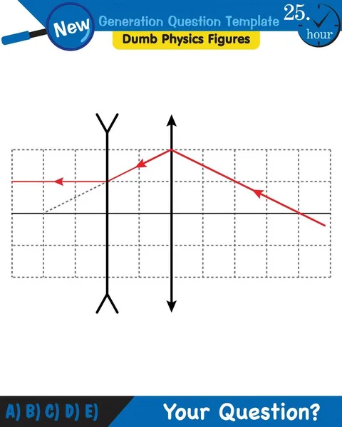 Physics Light Enlightenment Refraction Light Convex Concave Lenses Next Generation — Διανυσματικό Αρχείο