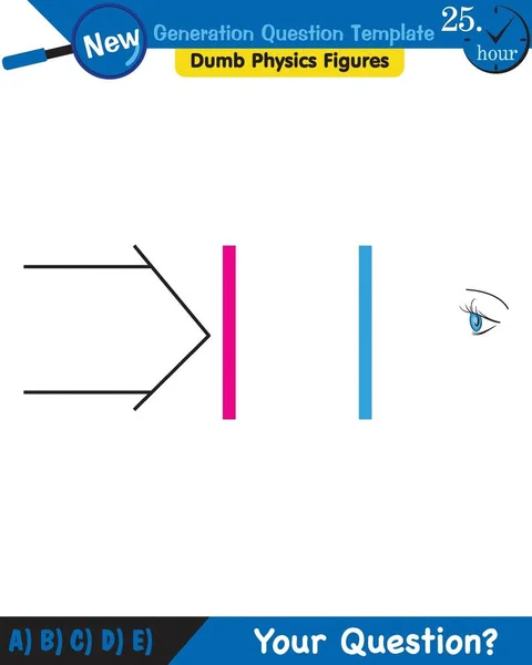 Physics Light Enlightenment Refraction Light Convex Concave Lenses Next Generation — Stockvector