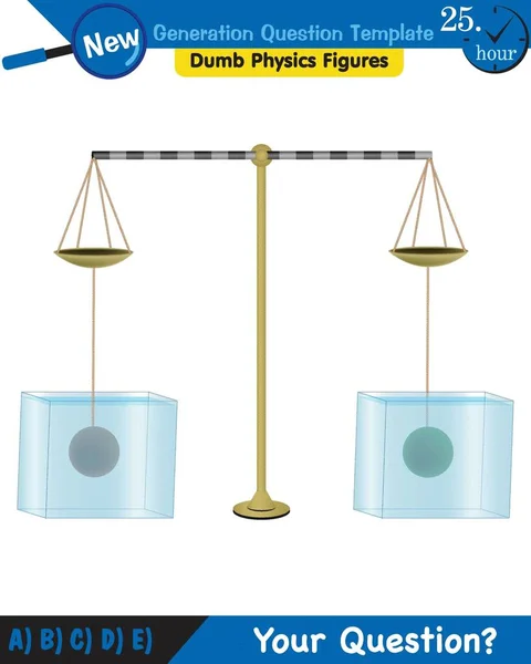 Physics Pressure Liquids Buoyant Forces Liquids Next Generation Question Template — Stok Vektör