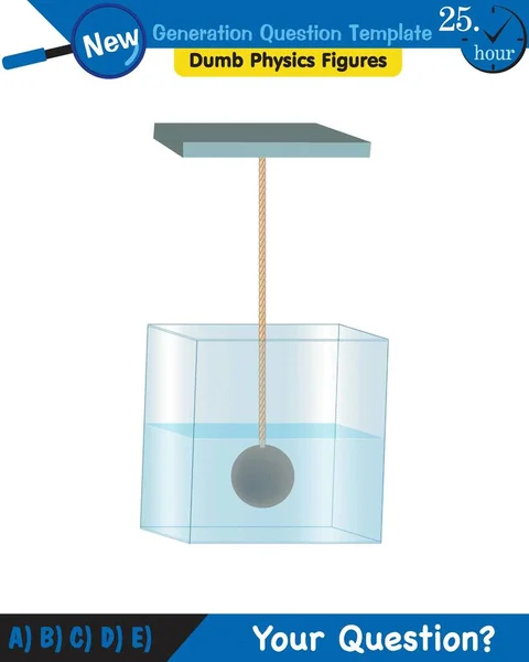 Physics Pressure Liquids Buoyant Forces Liquids Next Generation Question Template — Vector de stock