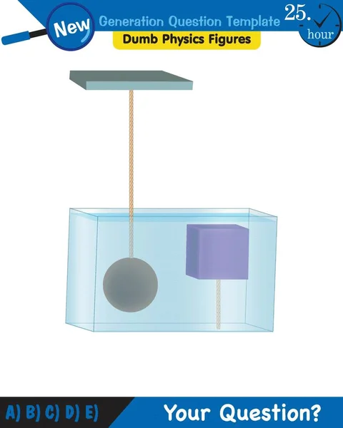 Physics Pressure Liquids Buoyant Forces Liquids Next Generation Question Template — Stok Vektör