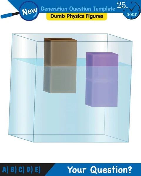 Physics Pressure Liquids Buoyant Forces Liquids Next Generation Question Template — Stockvektor