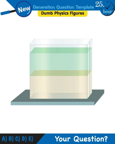 Physics Pressure Liquids Buoyant Forces Liquids Next Generation Question Template — Stockvector